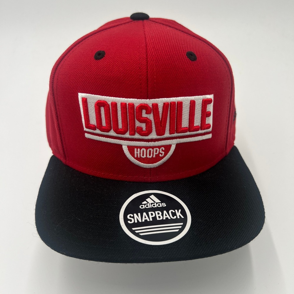 Adidas Louisville‎ Cardinals Hoops Snapback Hat Red Black NCAA Basketball Cap